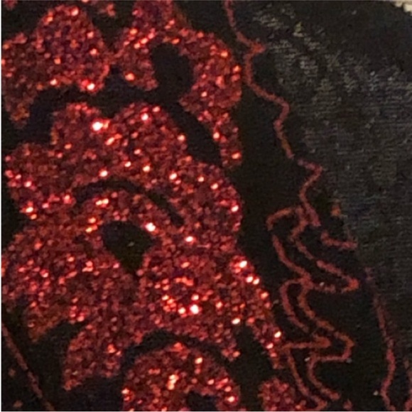 METAPHOR  Black And Red Twist Knot Blouse
With BLING SIZE XL - Picture 8 of 14